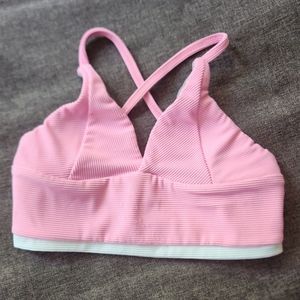 Five Dancewear pink ribbed top